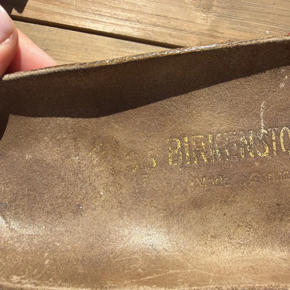 VINTAGE Birkenstock Ibiza Leather Double Strap Sandals RED 36 Women